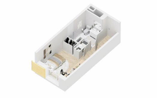 Studio équipé avec balcon