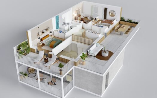 Appartement 4 pièces duplex 2 balcons