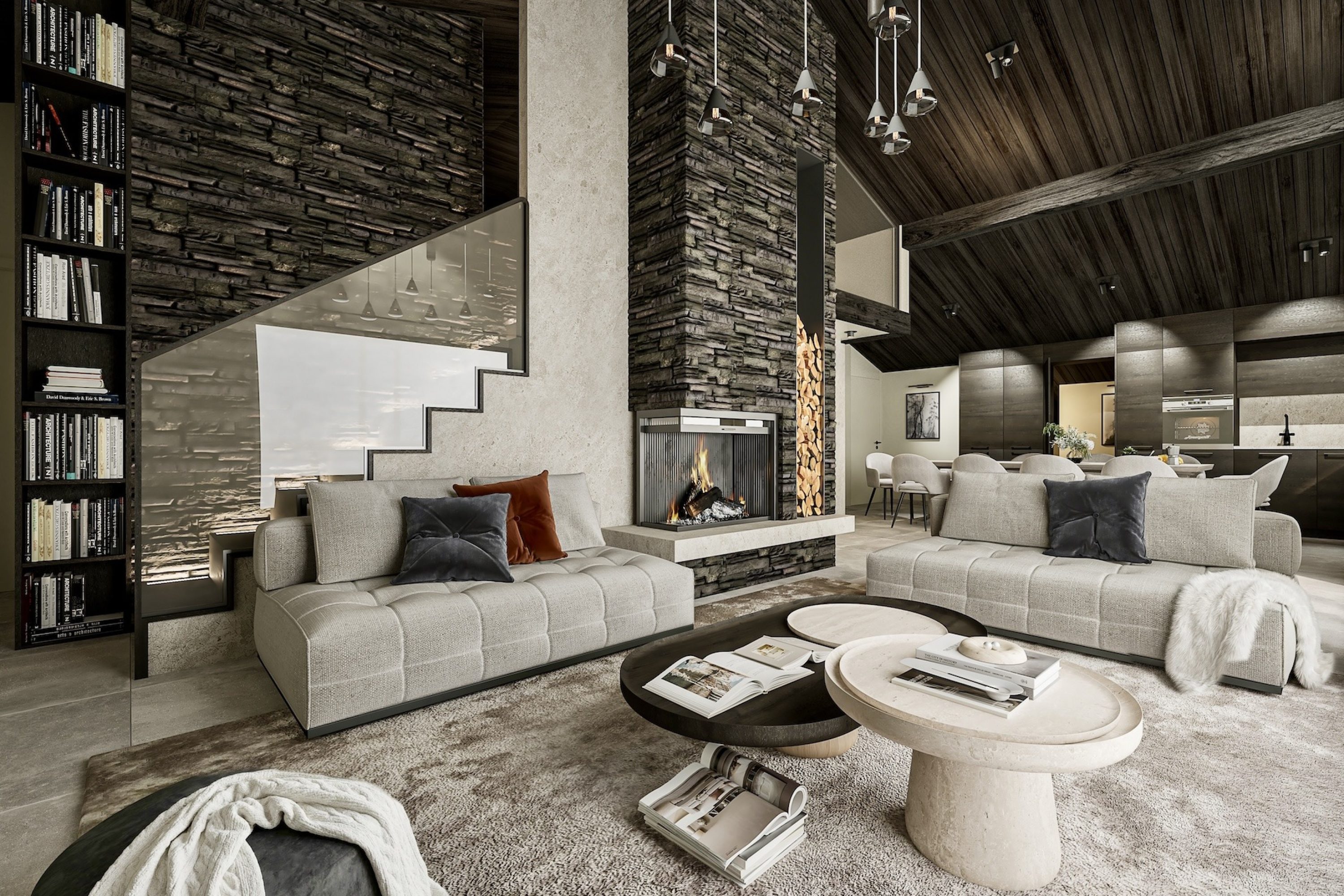 Appartement attique salon séjour