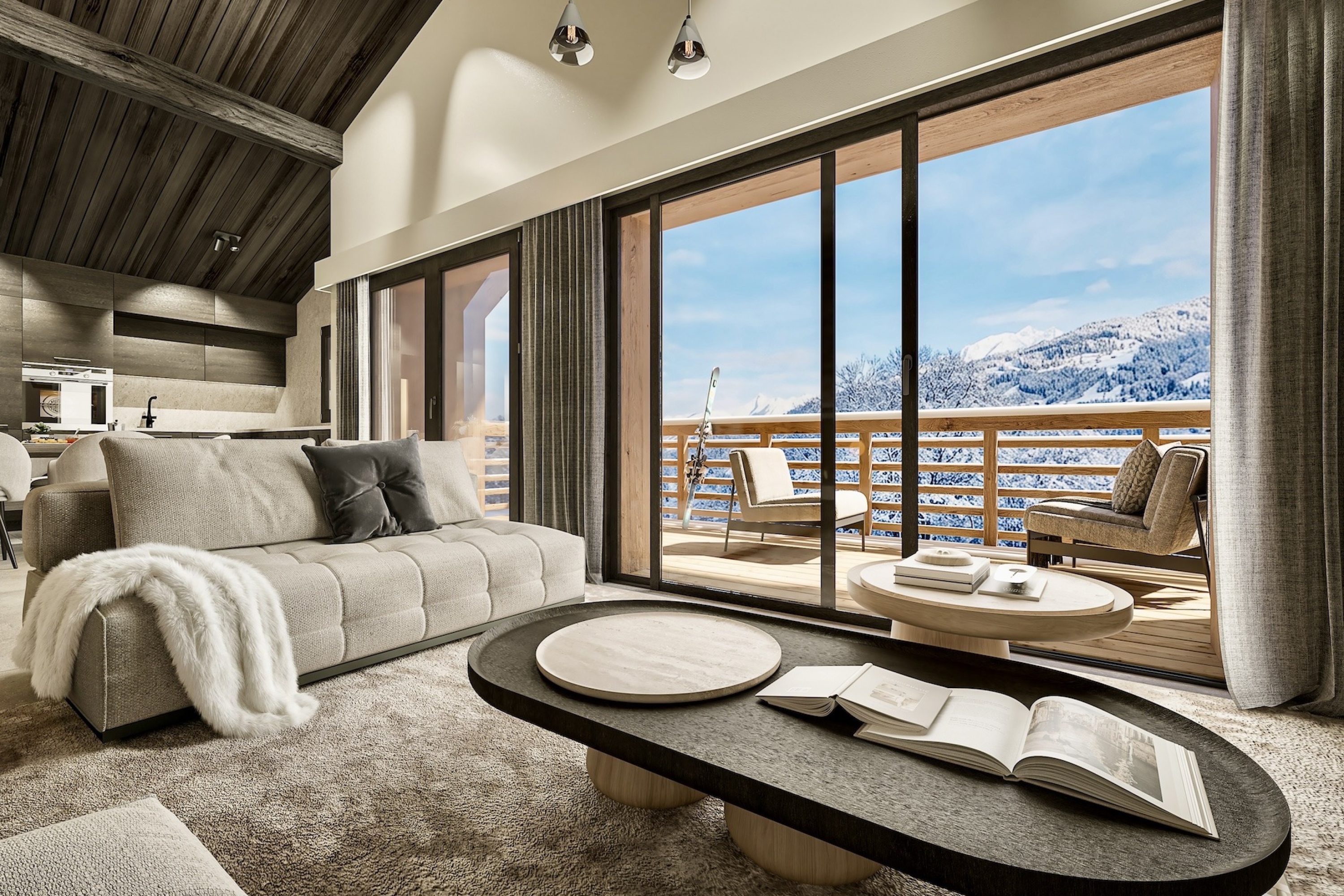 Appartement attique vue montagne