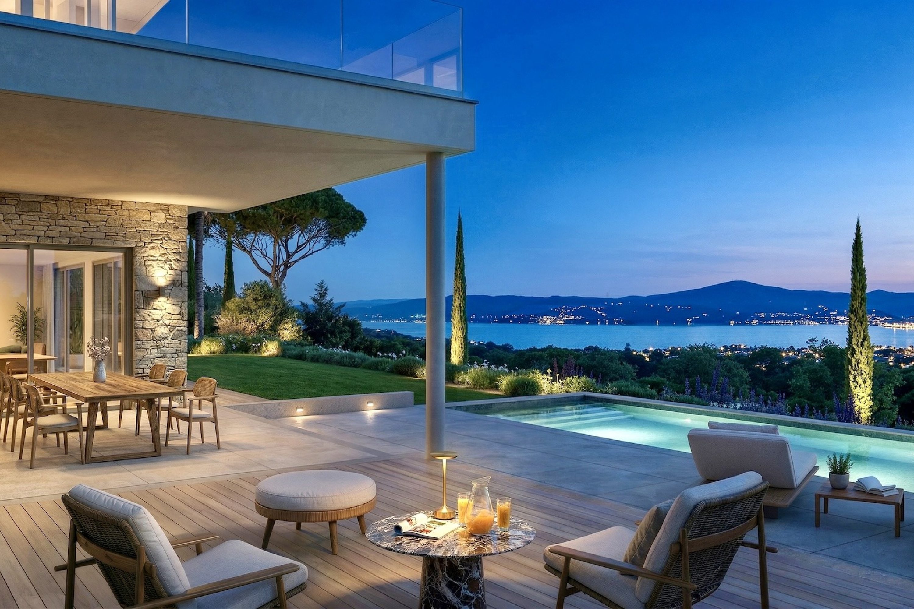 Villa1_les-Salins-les-villas-de-beauvallon-grimaud-vue-terrasse-nuit