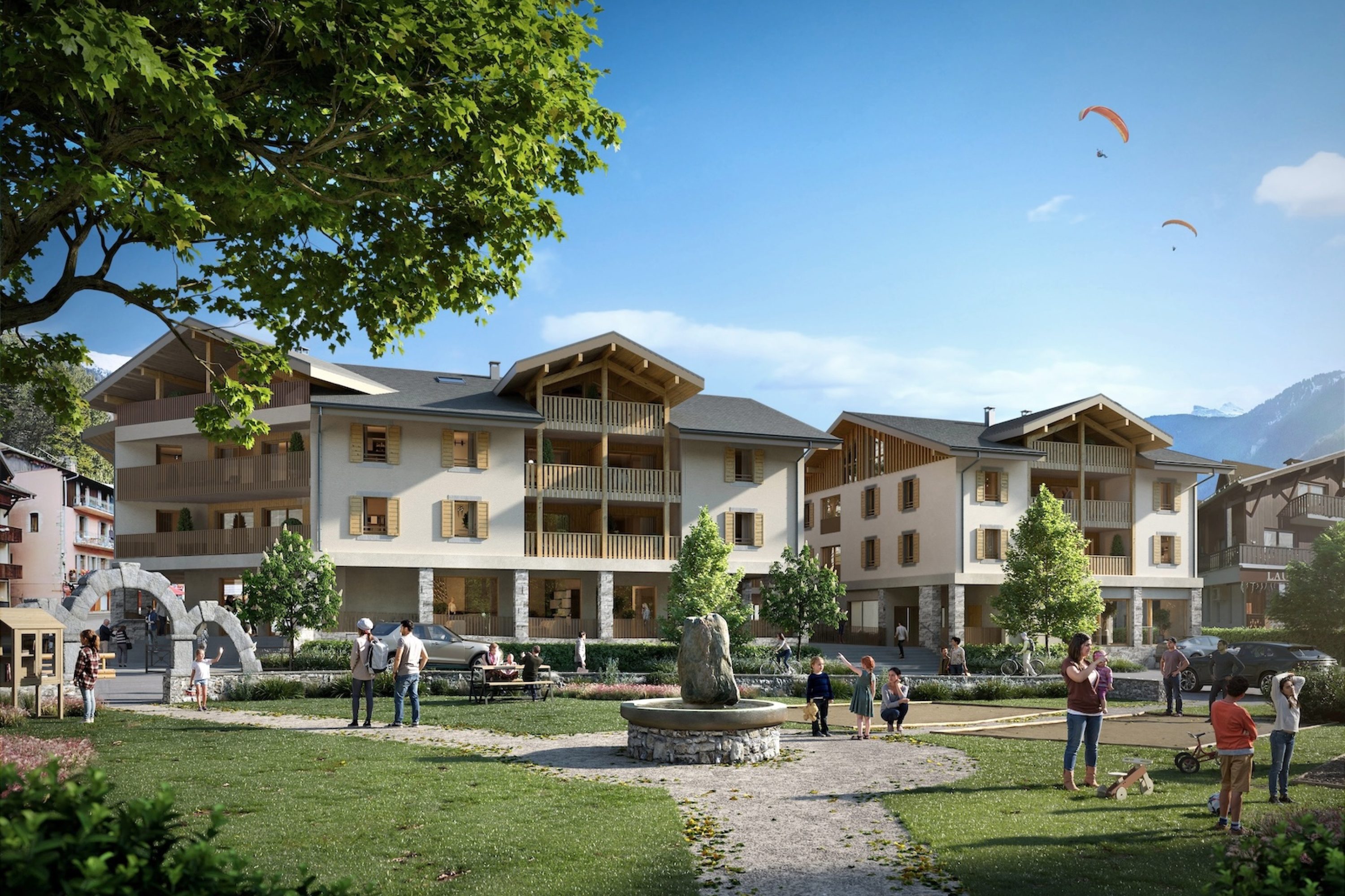 appartement-neuf-residence-les-glaciers-samoens-vue-extérieure-ete