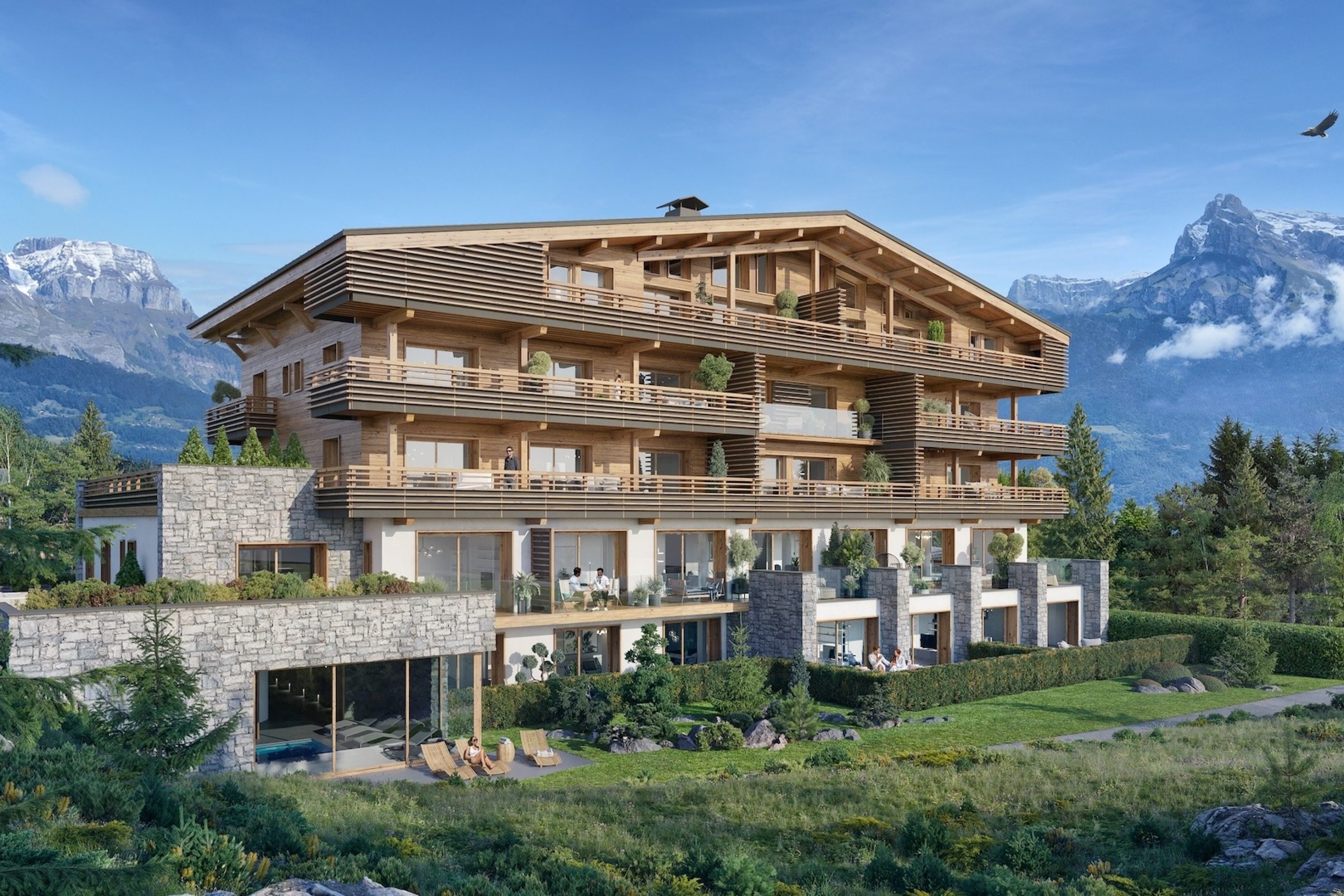 immobilier-neuf-residence-touristique-au-coeur-des-pres-combloux-vue-exterieure-ete