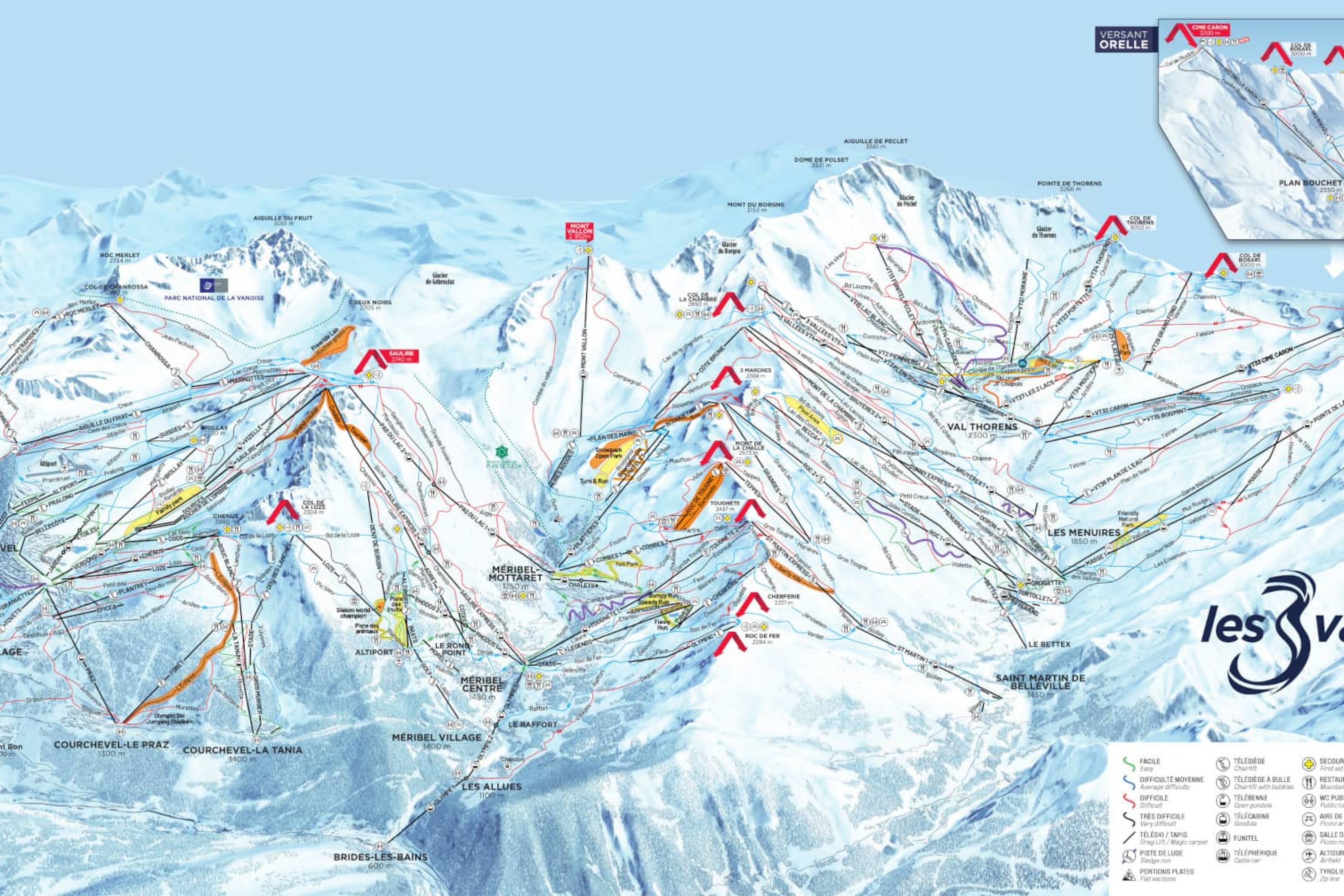 Le domaine skiable des 3 Vallées et ses 600 km de pistes !