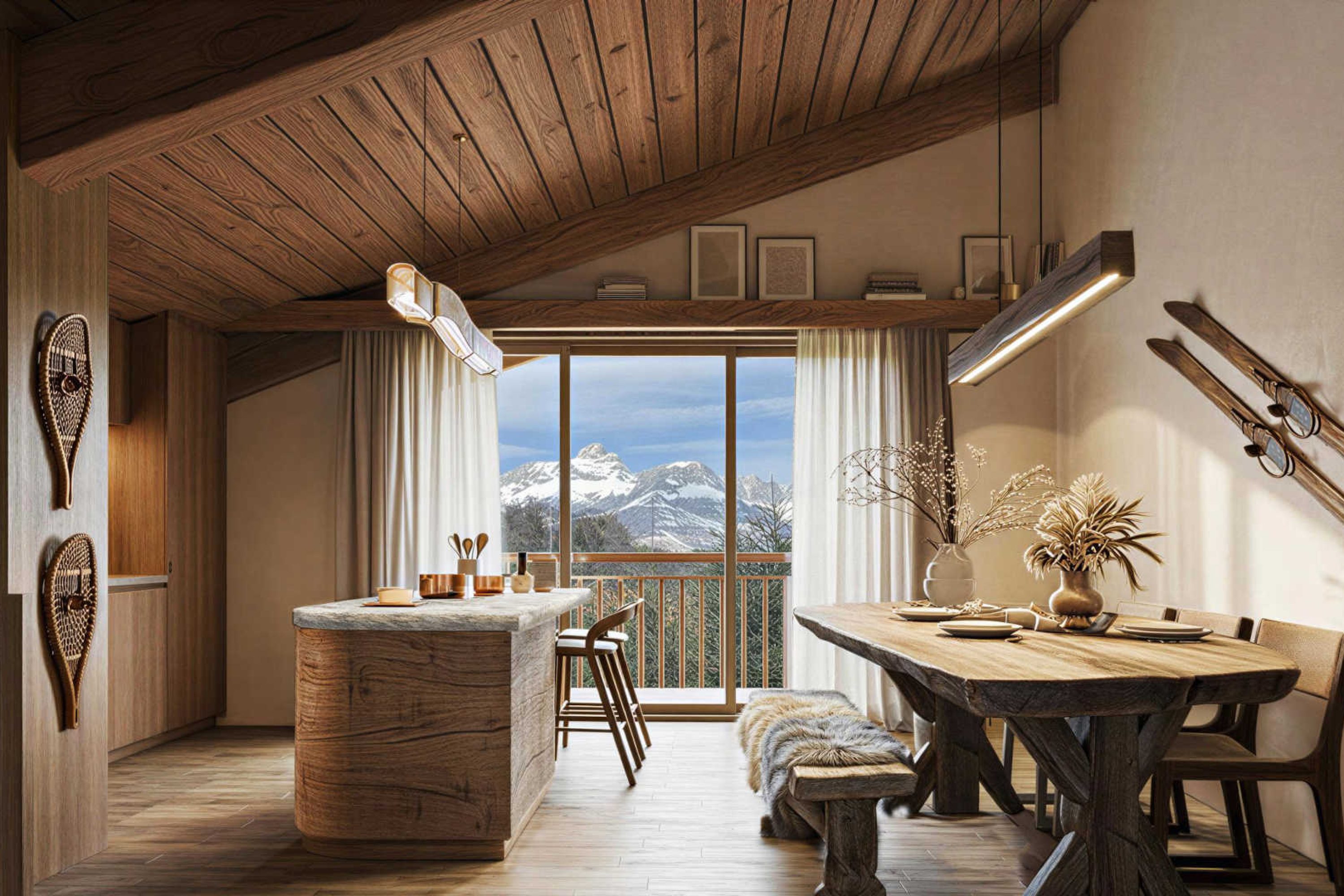 vente-chalet-neuf-les-lodges-du-mont-blanc-combloux-sejour-cuisine1
