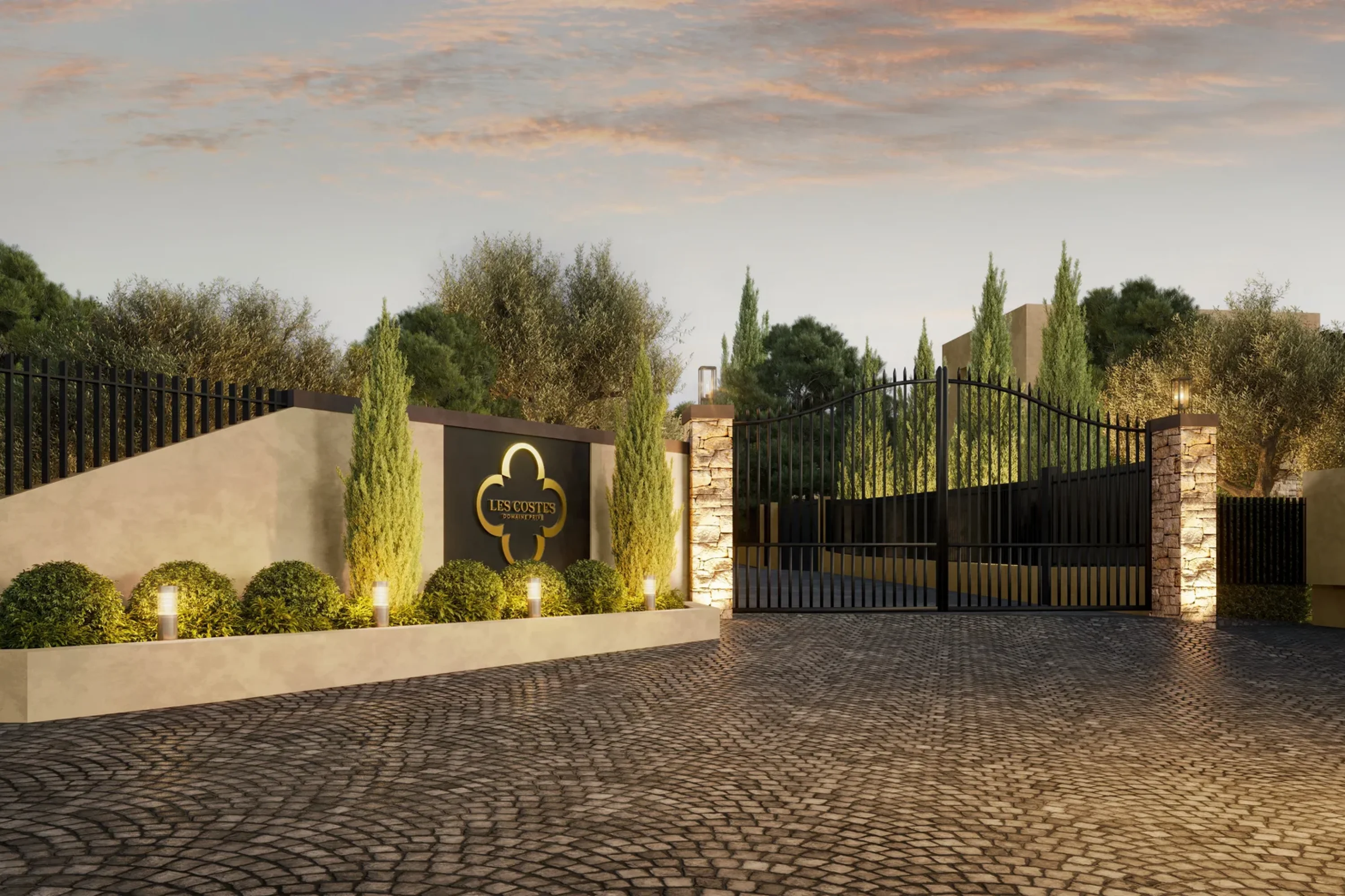 villa-neuve-les-costes-mougins-entree-domaine-prive